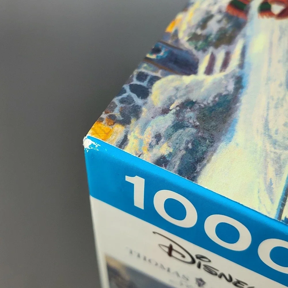 Ceaco Disney Thomas Kinkade 1000 pc Puzzle Mickey Minnie Evening Sleigh Ride NEW
